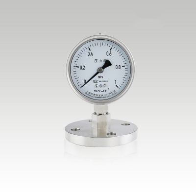 Y-100BF-MF法蘭安裝隔膜壓力表 